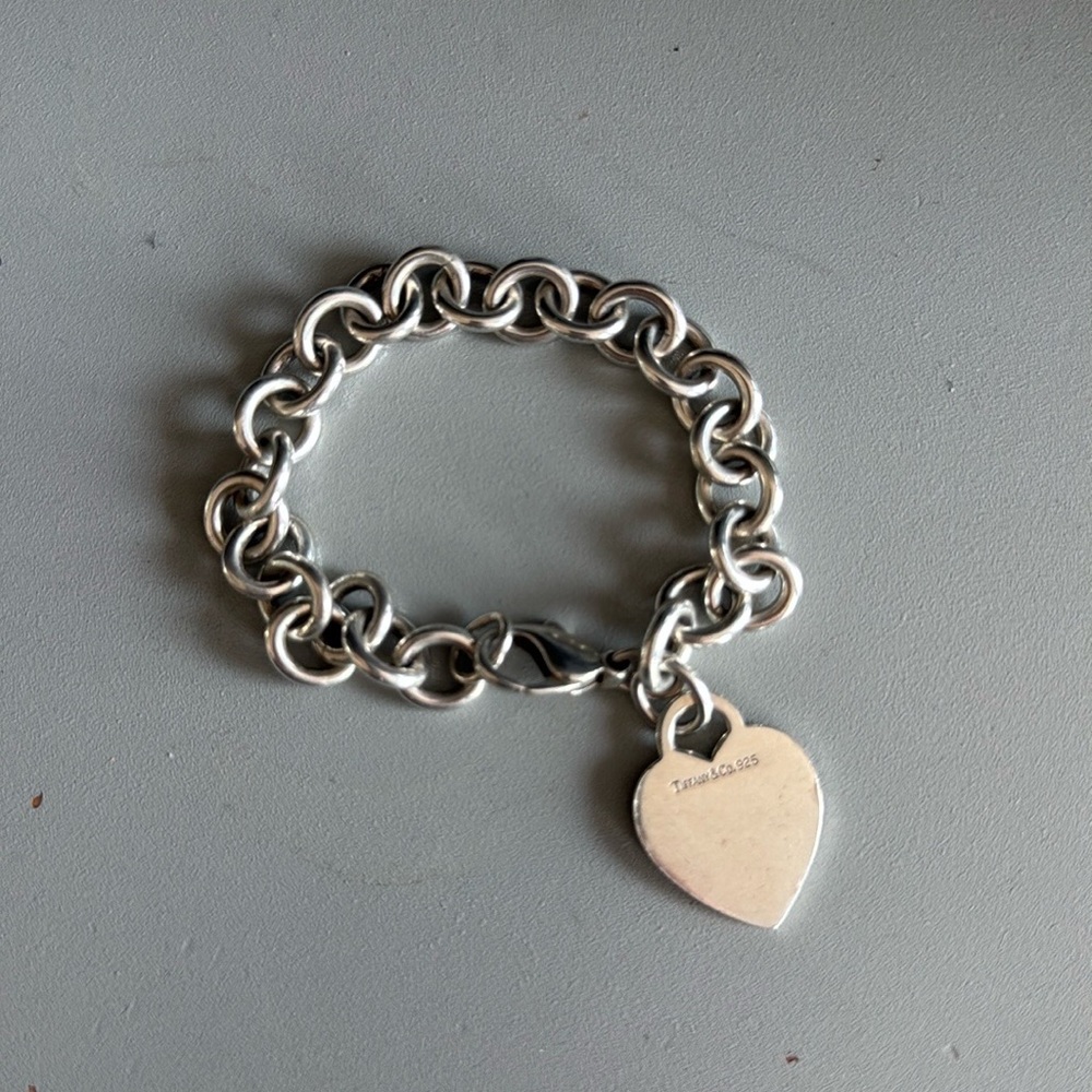 Tiffany & Co Silver Heart Tag Bracelet